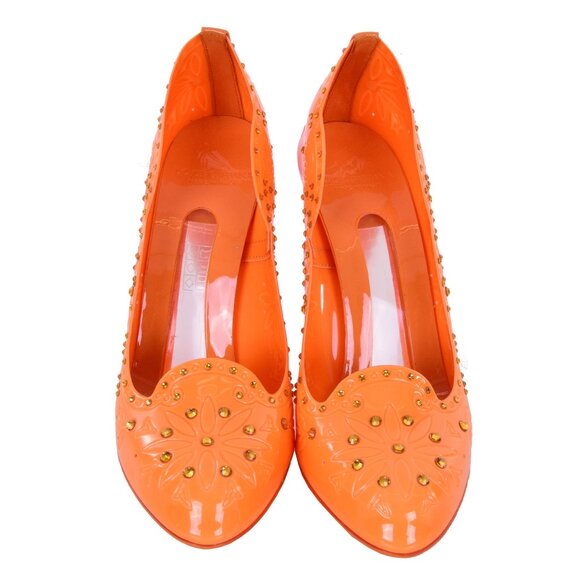 Dolce & Gabbana - Cinderella PVC Rhinestones Pumps Orange EUR 39 - Picture 5 of 5